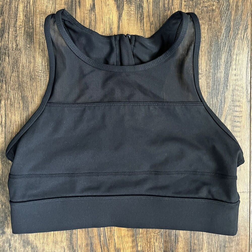 Zyia Active All Star High Impact Sports Bra Black Medium EUC